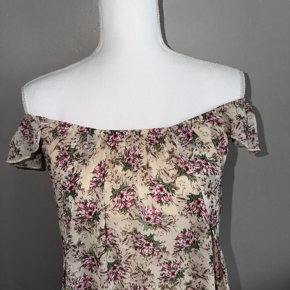 Catch Stitch Woman’s Floral Off The Shoulder Maxi Dress Size M Festival Peasant - Picture 6 of 13